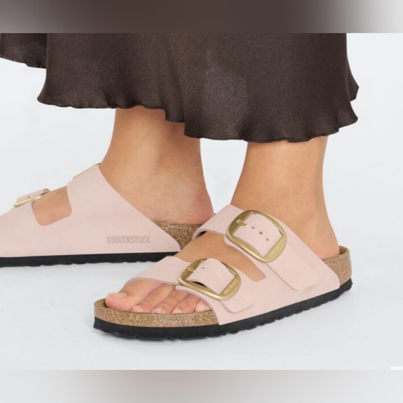 Arizona Big Buckle Nubuck Leather Soft Pink